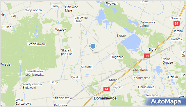 mapa Skaratki pod Rogóźno, Skaratki pod Rogóźno na mapie Targeo